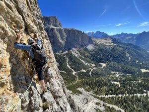 kletterer in den Dolomiten