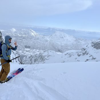 Lofoten Gipfelblick Winter Skitour